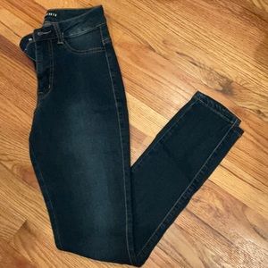 Blue Wash High Waisted Skinny Jeans